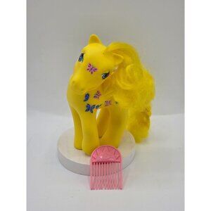 Vintage 1987 HK MLP Twice As Fancy Dancing Butterflies Pegasus With Brush